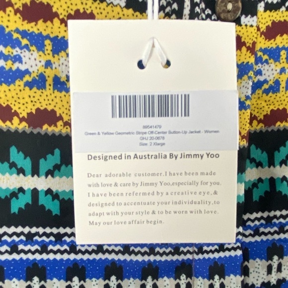 Jimmy Yoo Satin Striped Tunic Top - Picture 4 of 7